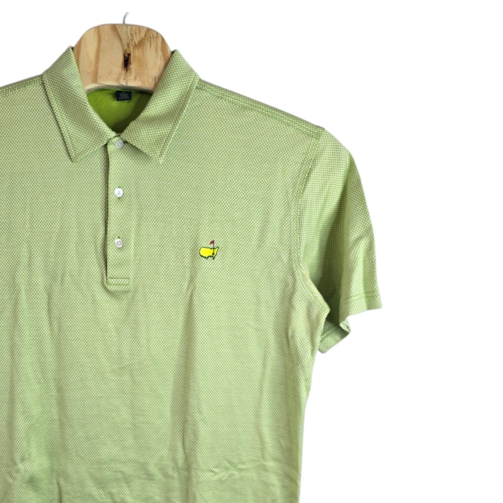 Amen Corner Masters Polo Shirt Mens XL Lime Green Pima Cotton Double‎ Mercerized